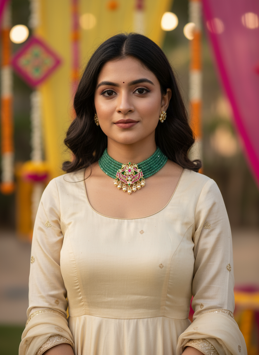 BEADS CHOKER NECKLACE SET