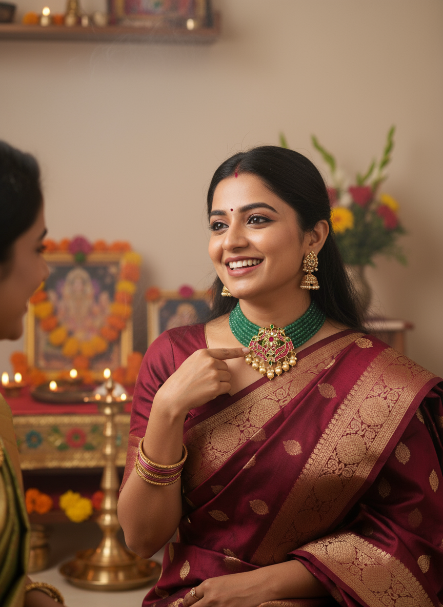 BEADS CHOKER NECKLACE SET