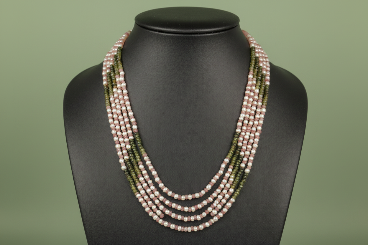 Pearl and Tourmaline necklace