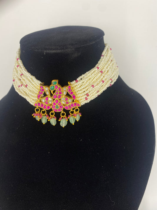 AMRITA PEARL CHOKER NECKLACE SET