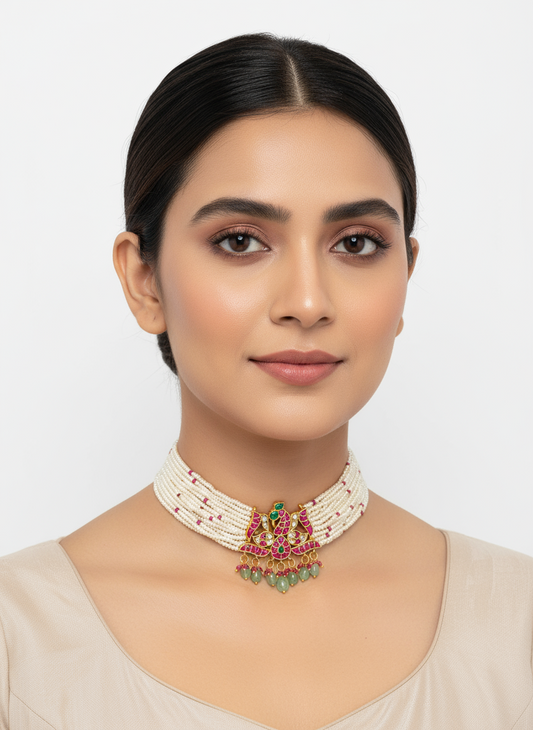 AMRITA PEARL CHOKER NECKLACE SET
