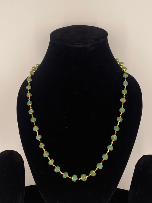 PUMPKIN BEADS NECKLACE SET