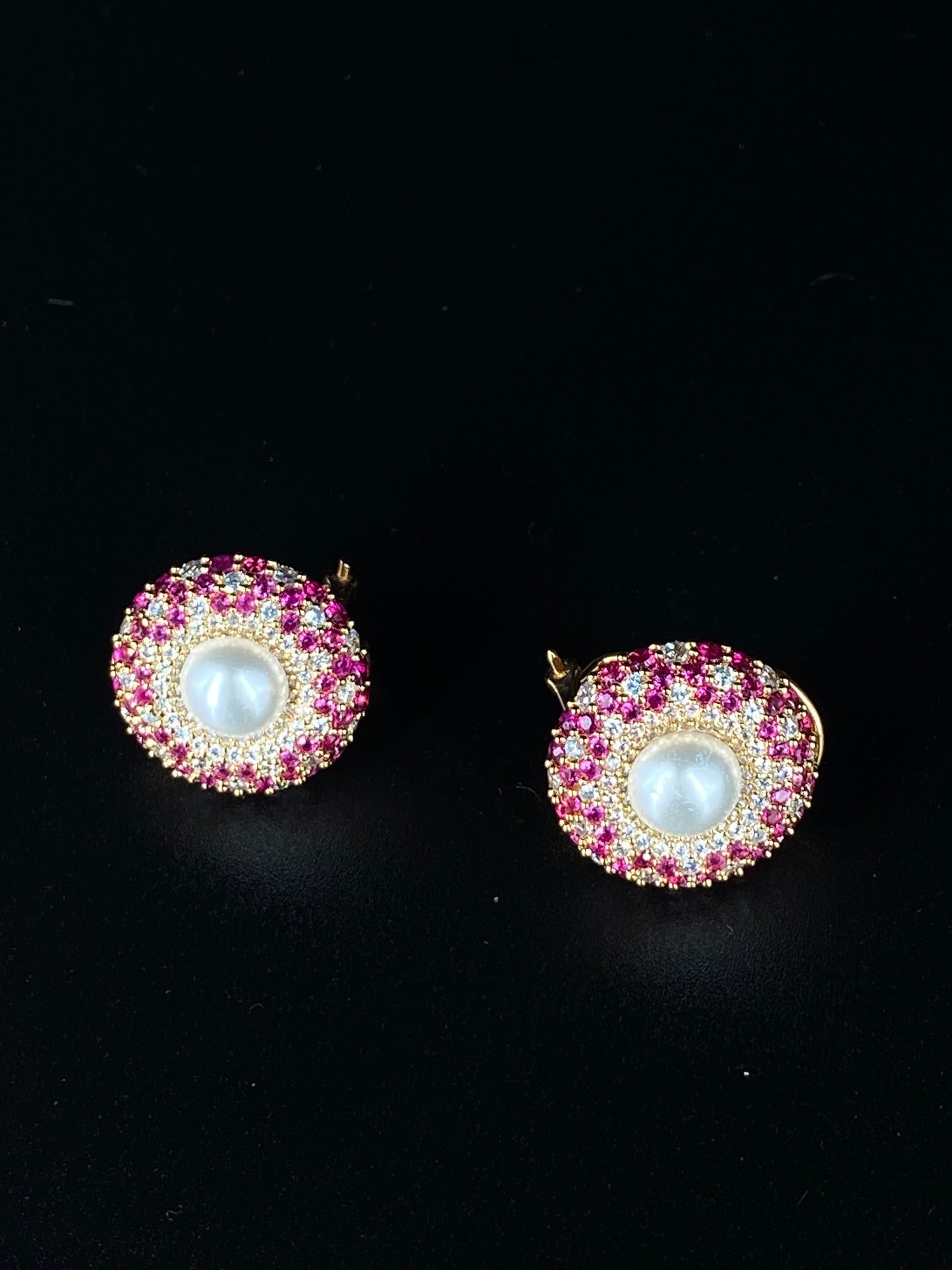 PINK PEARL STUD EARRINGS