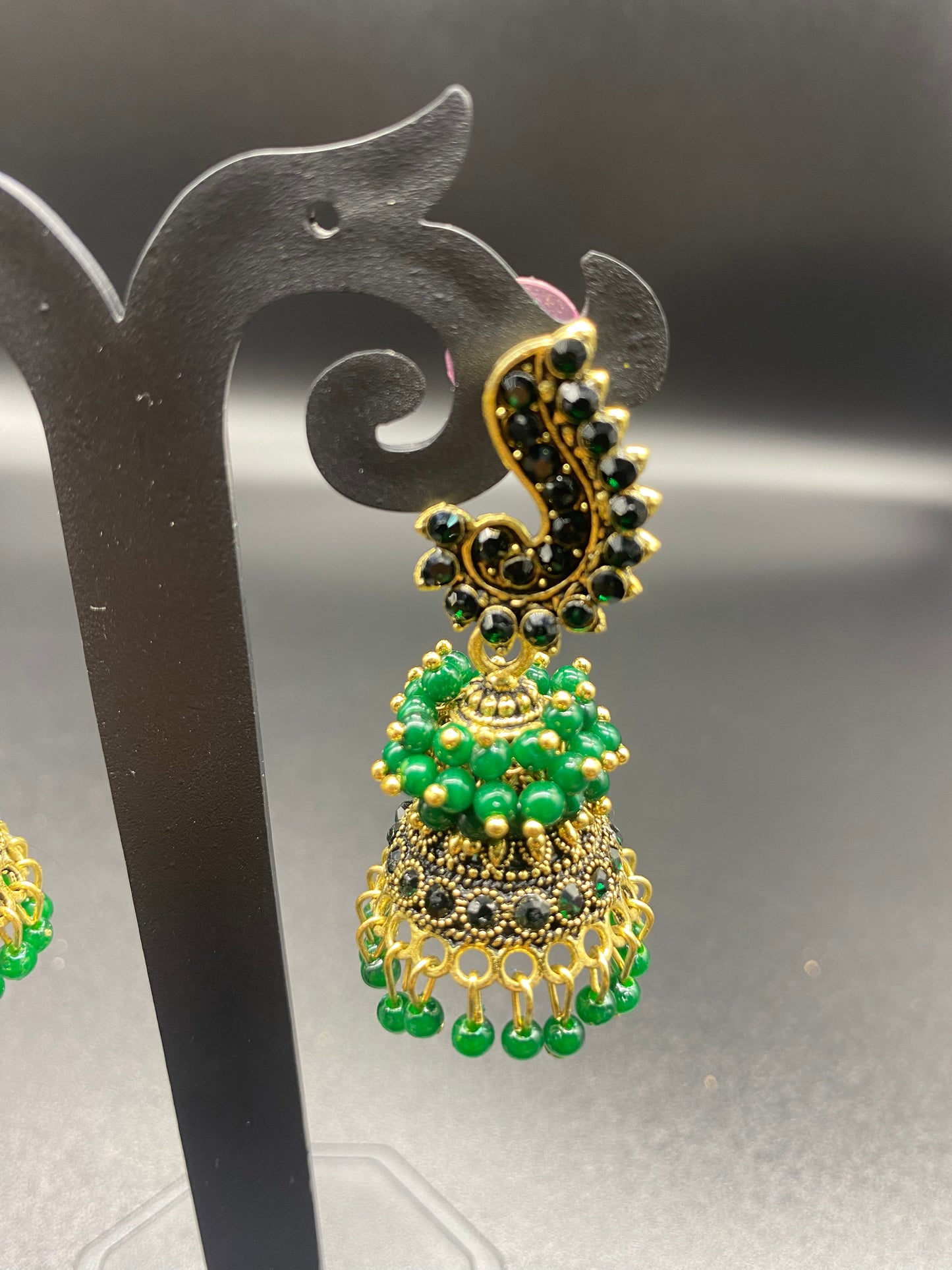 TRENDY RED JUMKHI EARRINGS