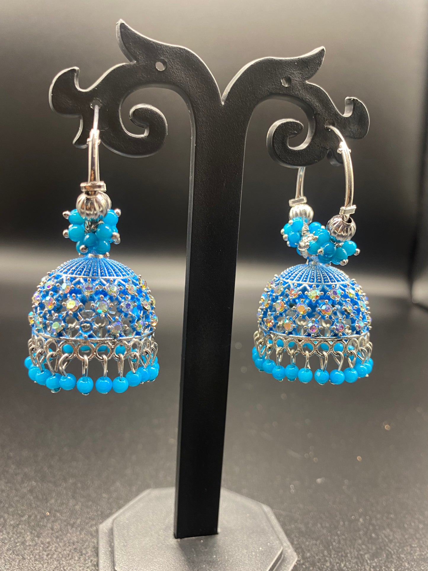 BLUE JUMKHI EARRINGS