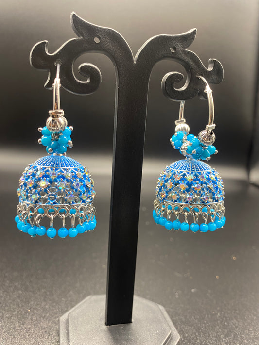 BLUE JUMKHI EARRINGS