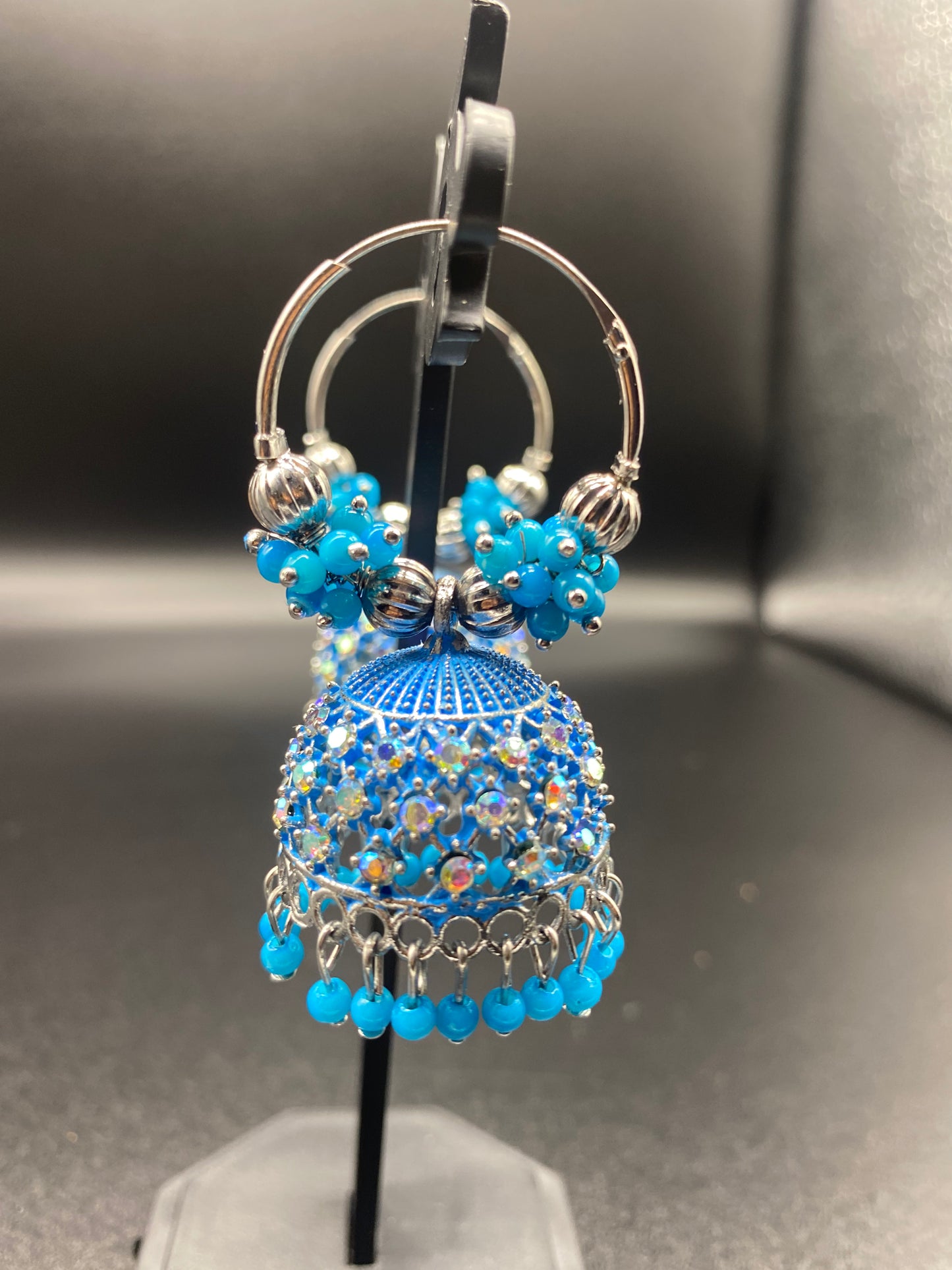 BLUE JUMKHI EARRINGS