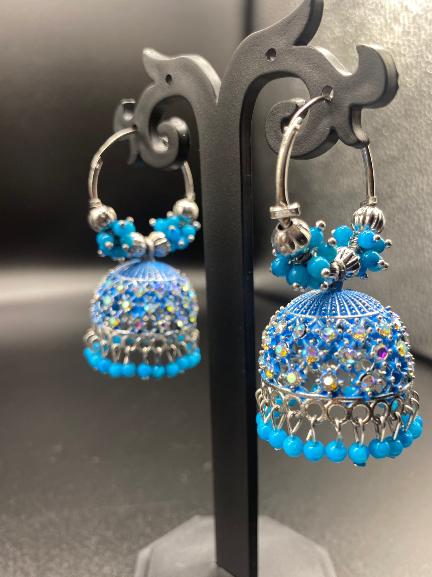 BLUE JUMKHI EARRINGS